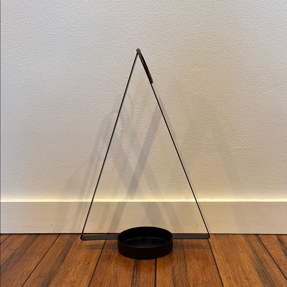 Modern Black Geometric Metal Candle Holder